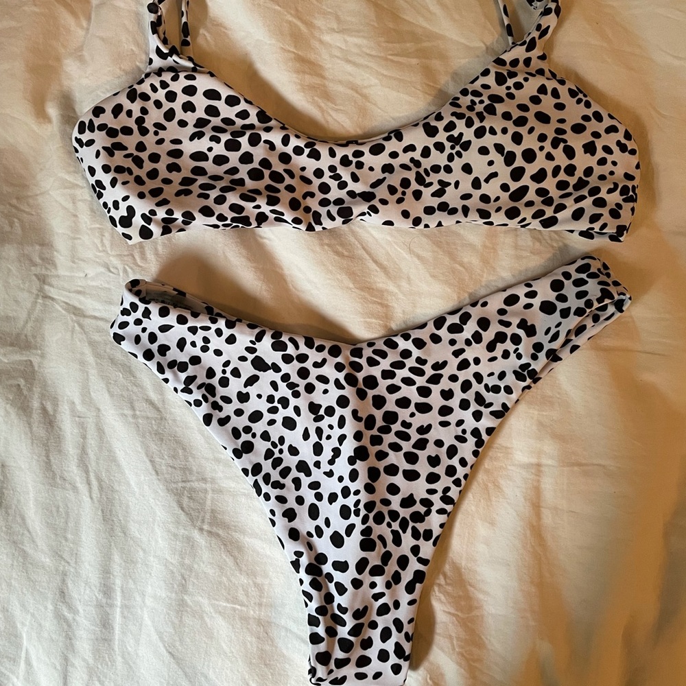 dalmatian spotted cheeky bikini